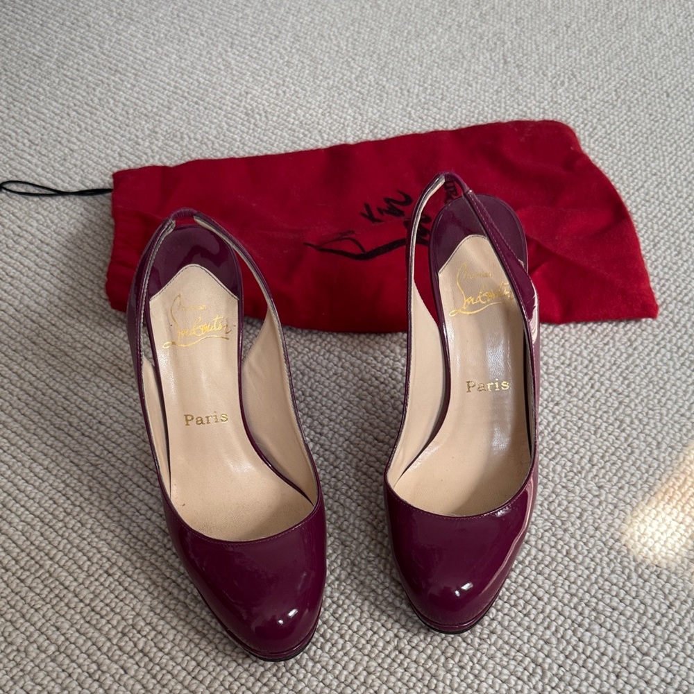 Christian Louboutin Magenta Patent Heels